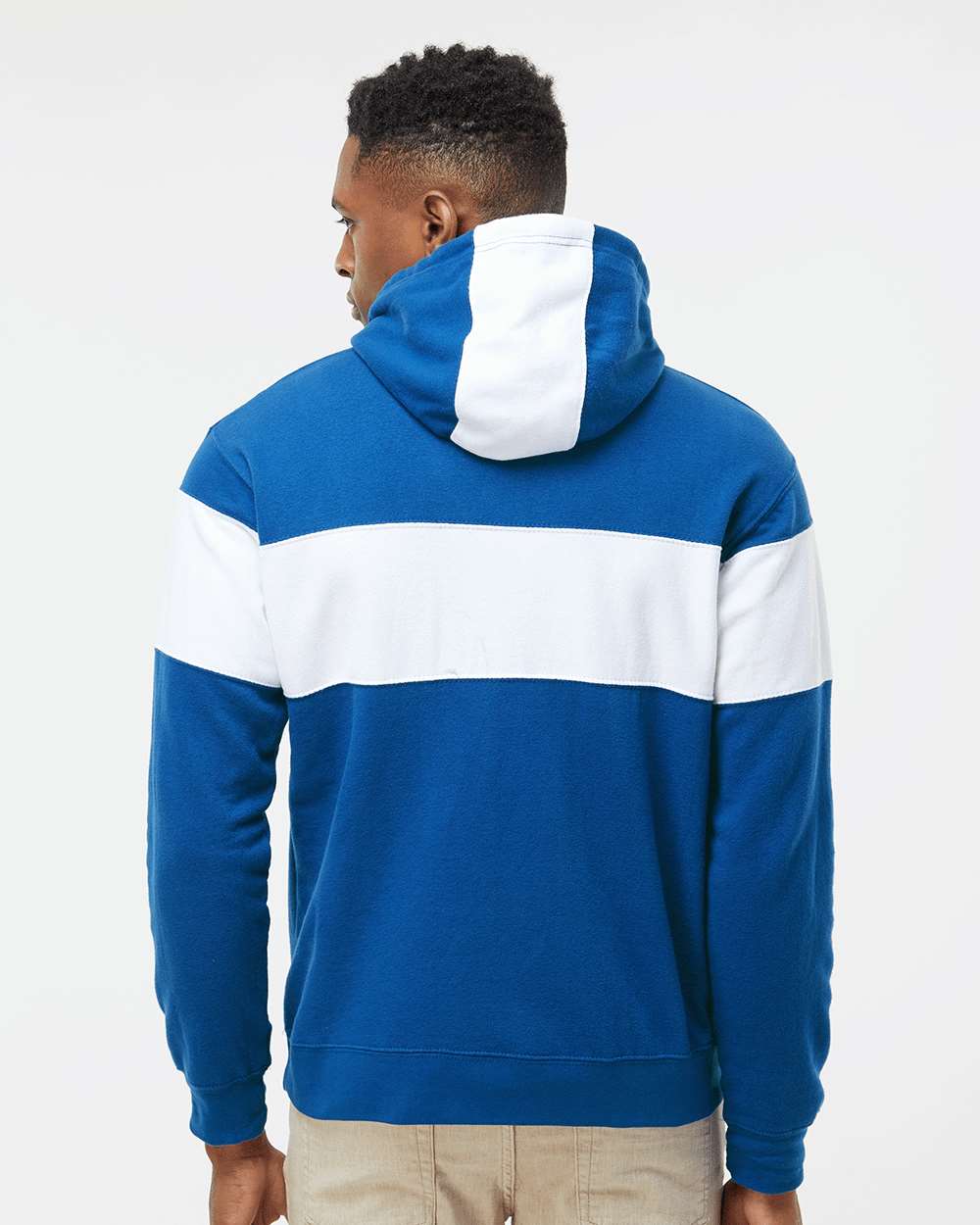 no-logo J. America Varsity Fleece Colorblocked Hooded Sweatshirt-Fleece-J. America-Thread Logic