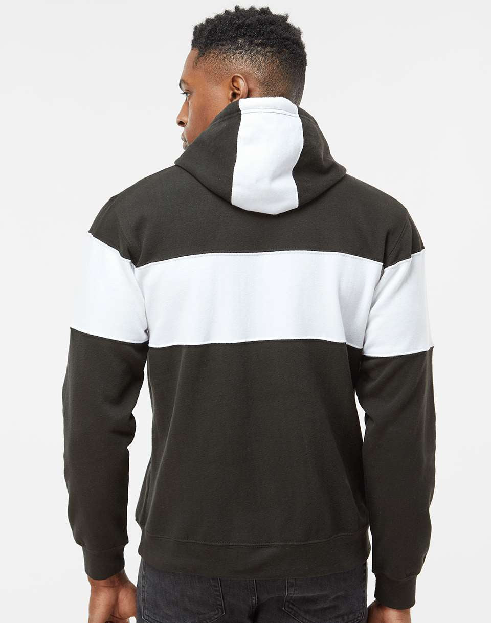 no-logo J. America Varsity Fleece Colorblocked Hooded Sweatshirt-Fleece-J. America-Thread Logic