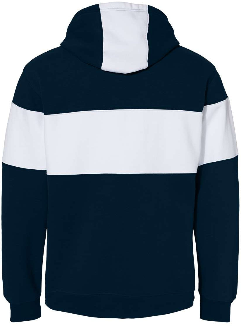 no-logo J. America Varsity Fleece Colorblocked Hooded Sweatshirt-Fleece-J. America-Thread Logic