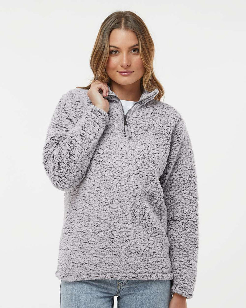 no-logo J. America Women’s Epic Sherpa Quarter-Zip Pullover-Fleece-J. America-Thread Logic