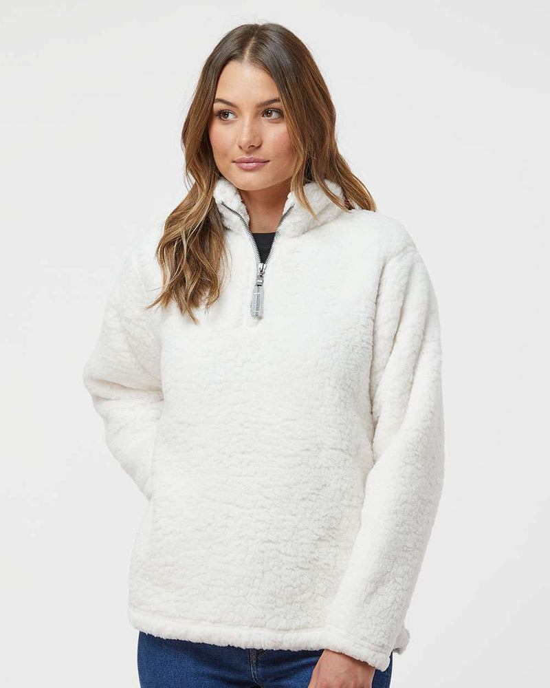 no-logo J. America Women’s Epic Sherpa Quarter-Zip Pullover-Fleece-J. America-Thread Logic