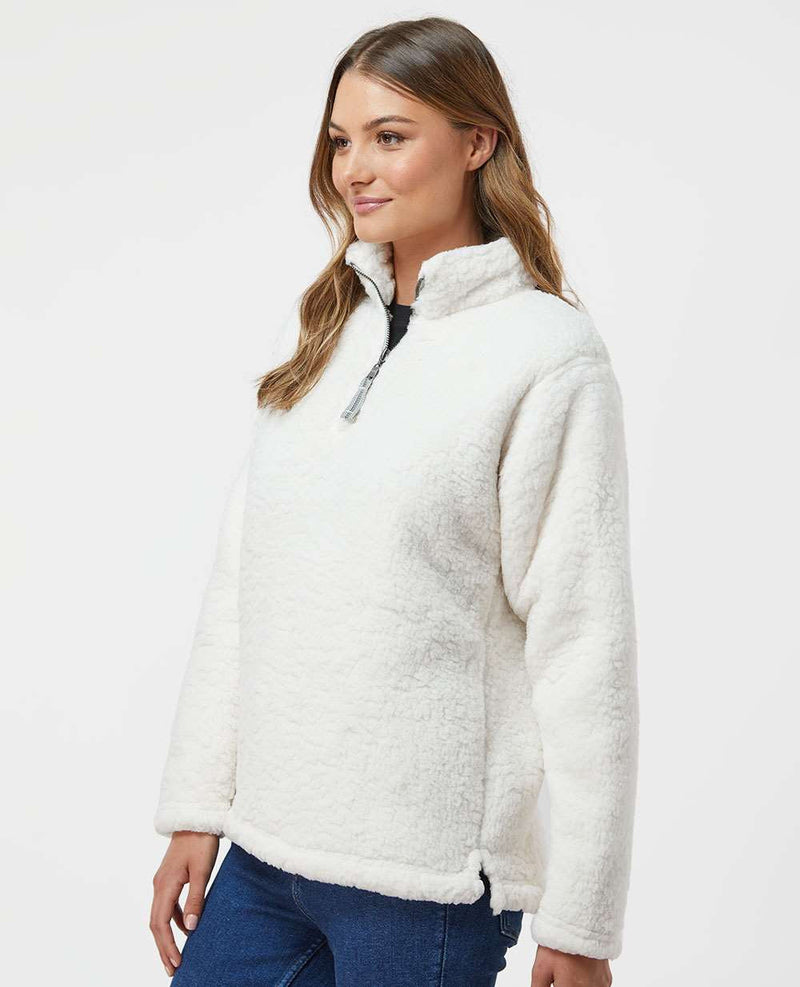 no-logo J. America Women’s Epic Sherpa Quarter-Zip Pullover-Fleece-J. America-Thread Logic