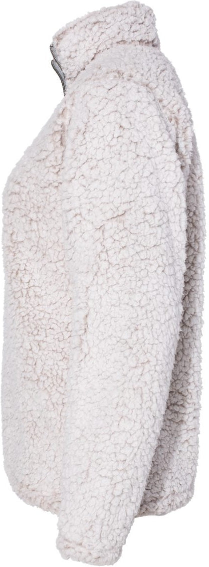 no-logo J. America Women’s Epic Sherpa Quarter-Zip Pullover-Fleece-J. America-Thread Logic