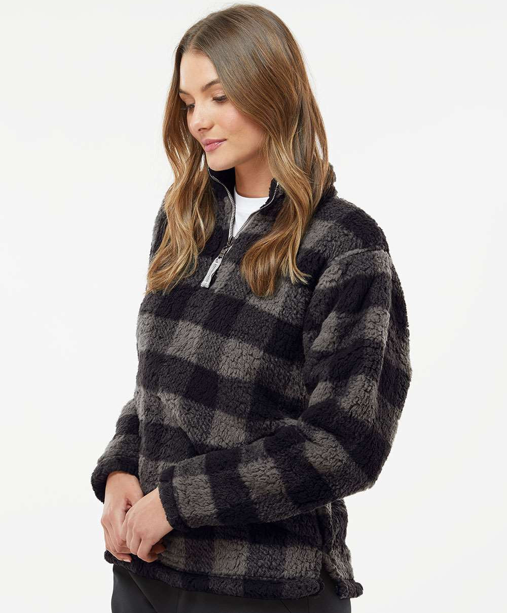 no-logo J. America Women’s Epic Sherpa Quarter-Zip Pullover-Fleece-J. America-Thread Logic