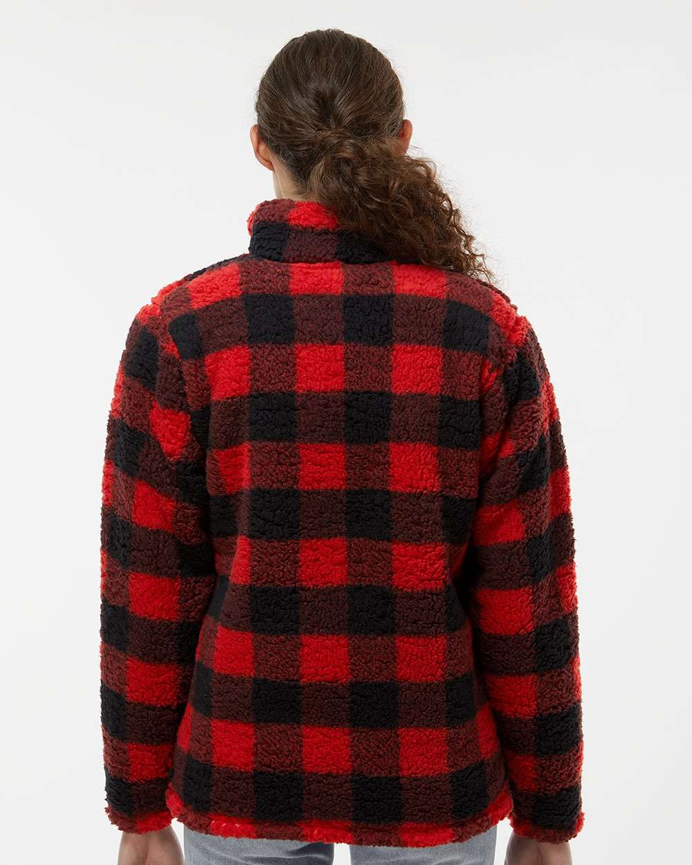 no-logo J. America Women’s Epic Sherpa Quarter-Zip Pullover-Fleece-J. America-Thread Logic