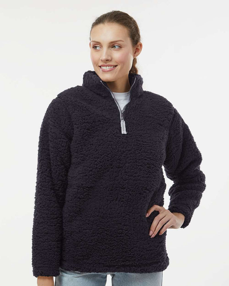 no-logo J. America Women’s Epic Sherpa Quarter-Zip Pullover-Fleece-J. America-Thread Logic