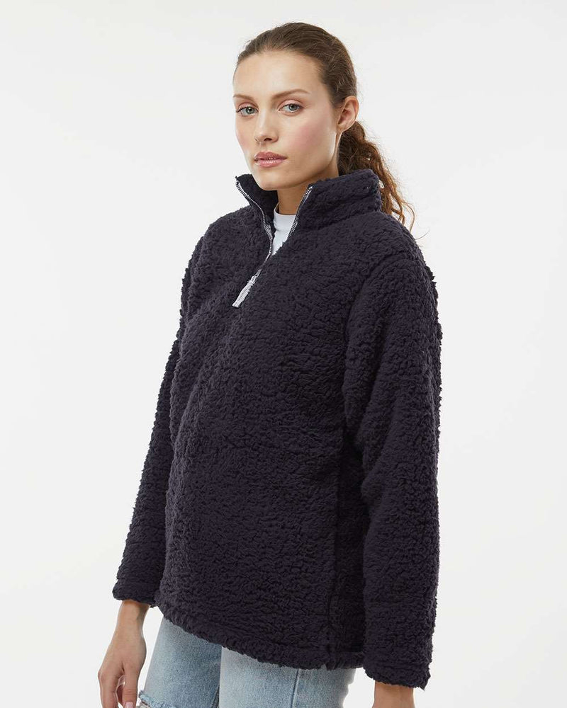 no-logo J. America Women’s Epic Sherpa Quarter-Zip Pullover-Fleece-J. America-Thread Logic