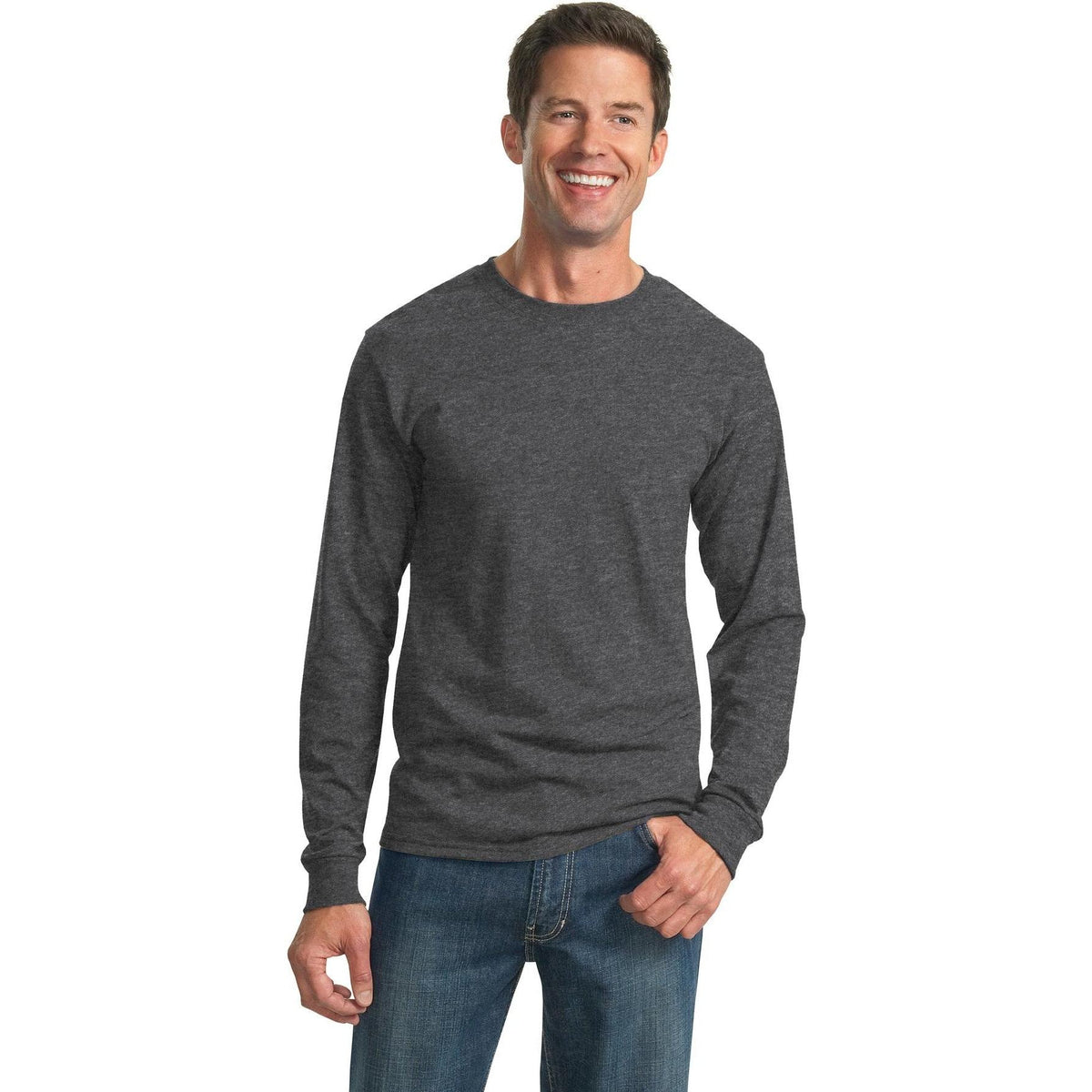 no-logo Jerzees Dri-Power 50/50 Cotton/Poly Long Sleeve T-Shirt-Regular-Jerzees-Thread Logic