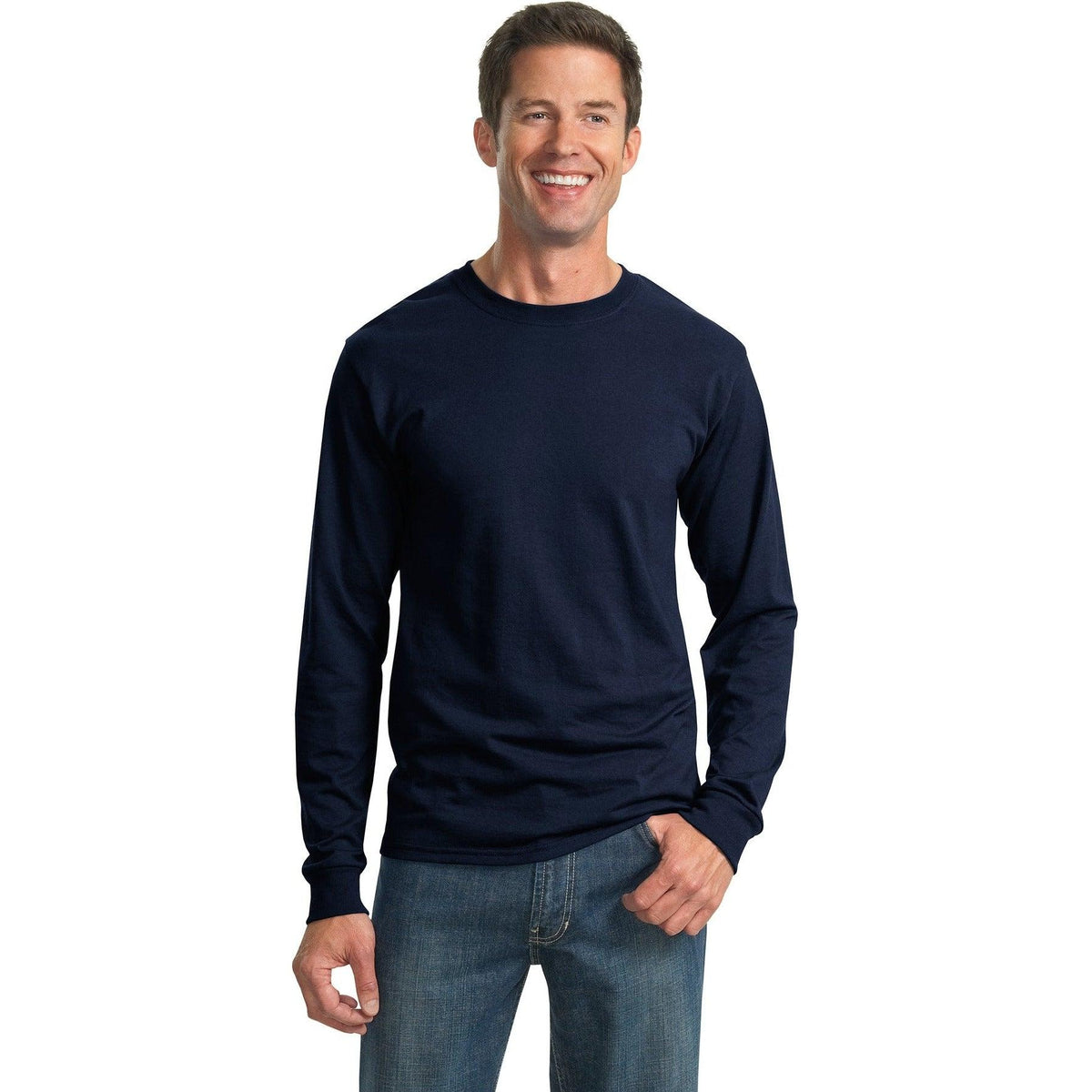 no-logo Jerzees Dri-Power 50/50 Cotton/Poly Long Sleeve T-Shirt-Regular-Jerzees-Thread Logic