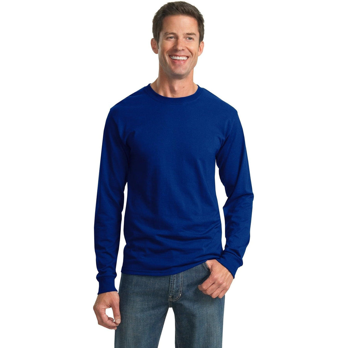 no-logo Jerzees Dri-Power 50/50 Cotton/Poly Long Sleeve T-Shirt-Regular-Jerzees-Thread Logic