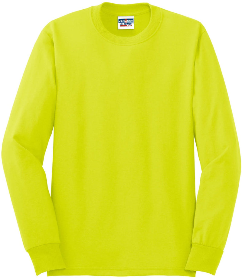 Jerzees Dri-Power Long Sleeve 50/50 T-Shirt - M / Safety Green