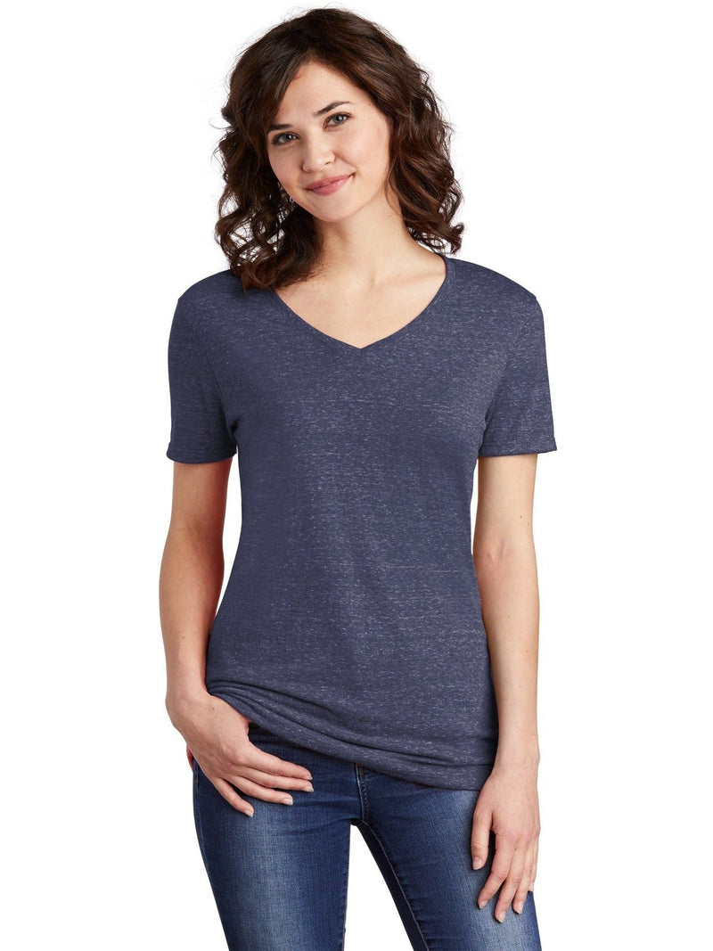 no-logo Jerzees Ladies Snow Heather Jersey V-Neck T-Shirt-Regular-Jerzees-Thread Logic