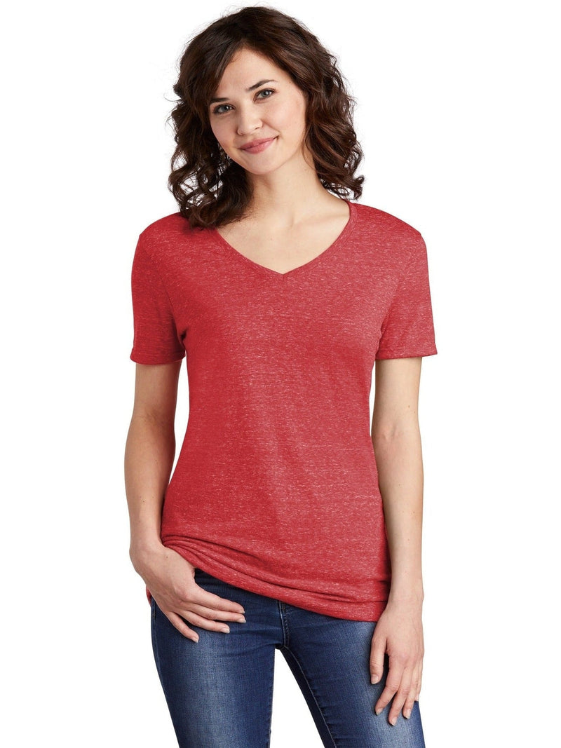 no-logo Jerzees Ladies Snow Heather Jersey V-Neck T-Shirt-Regular-Jerzees-Thread Logic