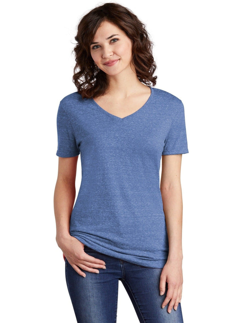 no-logo Jerzees Ladies Snow Heather Jersey V-Neck T-Shirt-Regular-Jerzees-Thread Logic