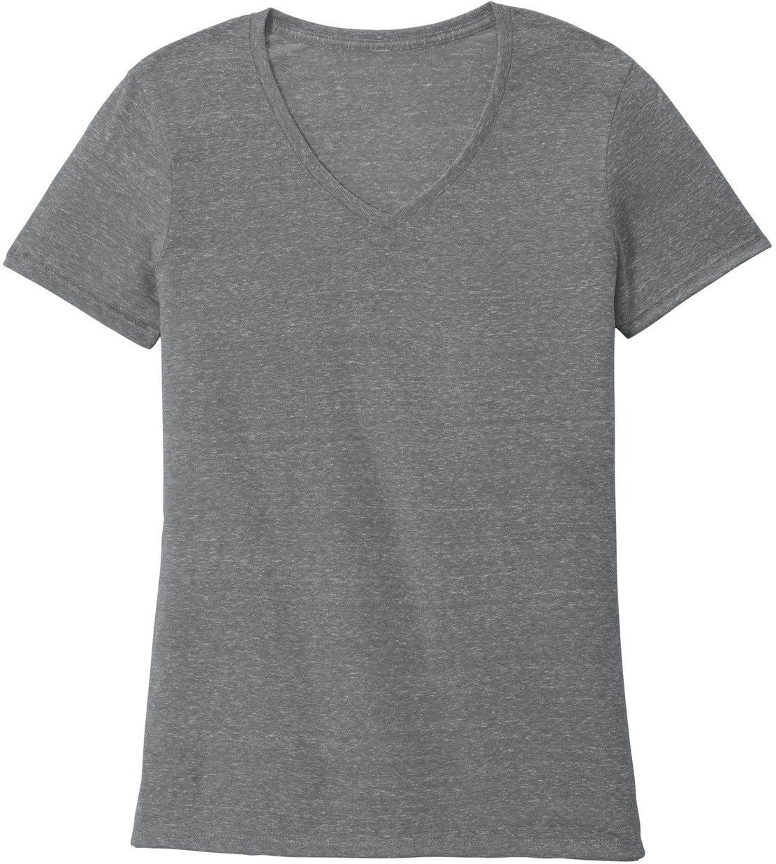 No-Logo CLOSEOUT - Jerzees Ladies Snow Heather Jersey V-Neck T-Shirt-Polos-Jerzees-Charcoal-S-Thread Logic