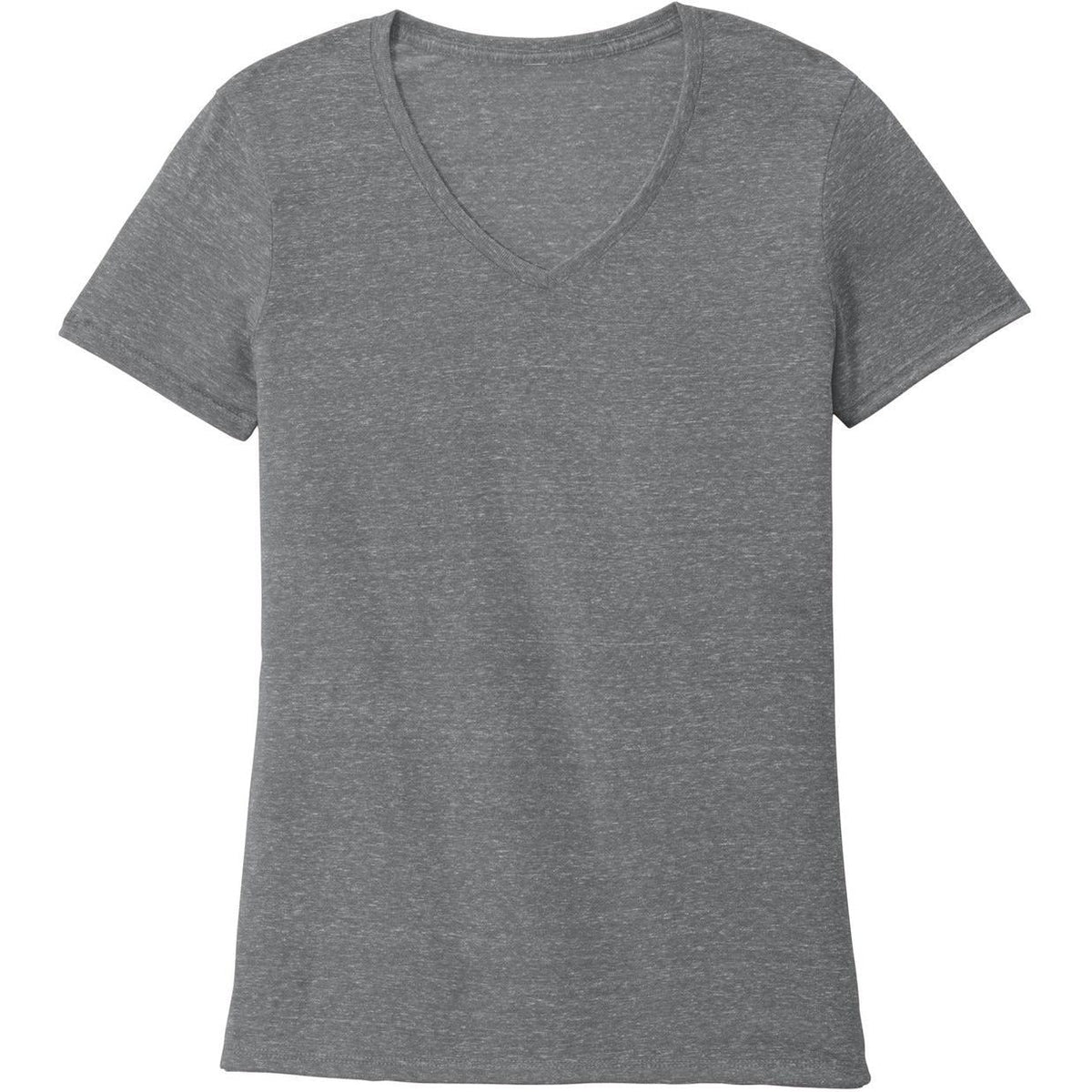 no-logo CLOSEOUT - Jerzees Ladies Snow Heather Jersey V-Neck T-Shirt-Polos-Jerzees-Charcoal-S-Thread Logic