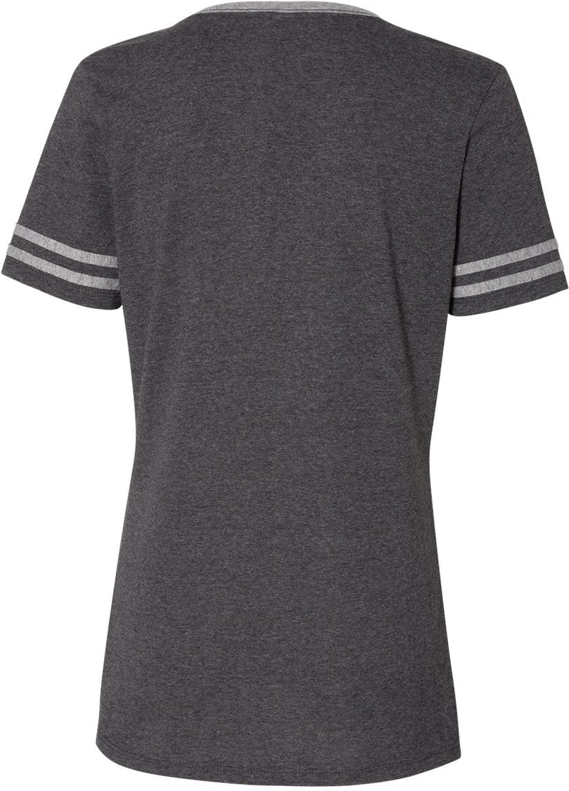 no-logo Jerzees Ladies Varsity Triblend V-Neck T-Shirt-T-Shirts-JERZEES-Thread Logic