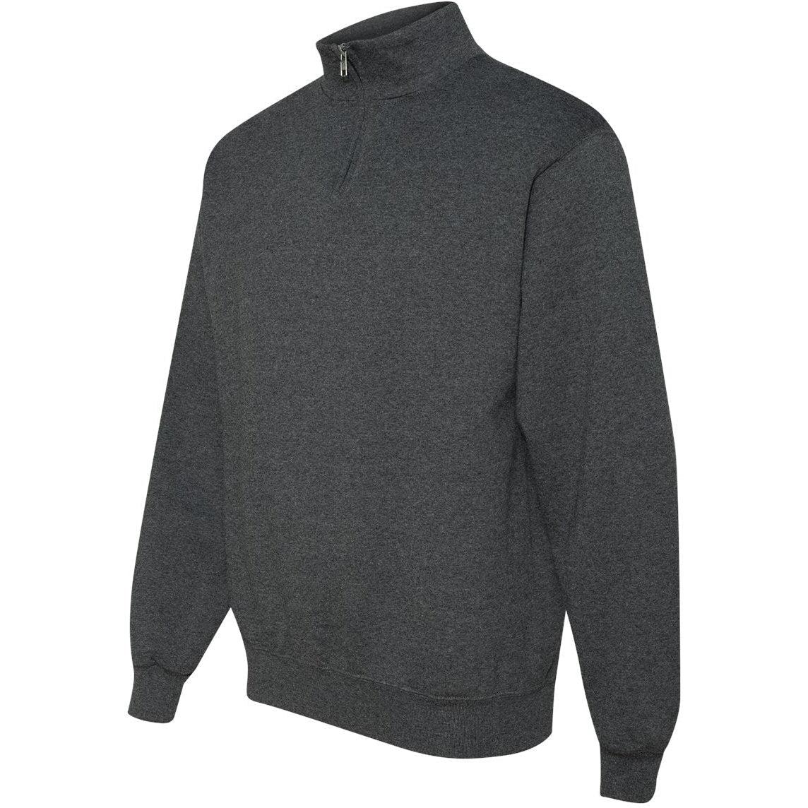 no-logo Jerzees Nublend® Cadet Collar Quarter-Zip Sweatshirt-Fleece-JERZEES-Thread Logic
