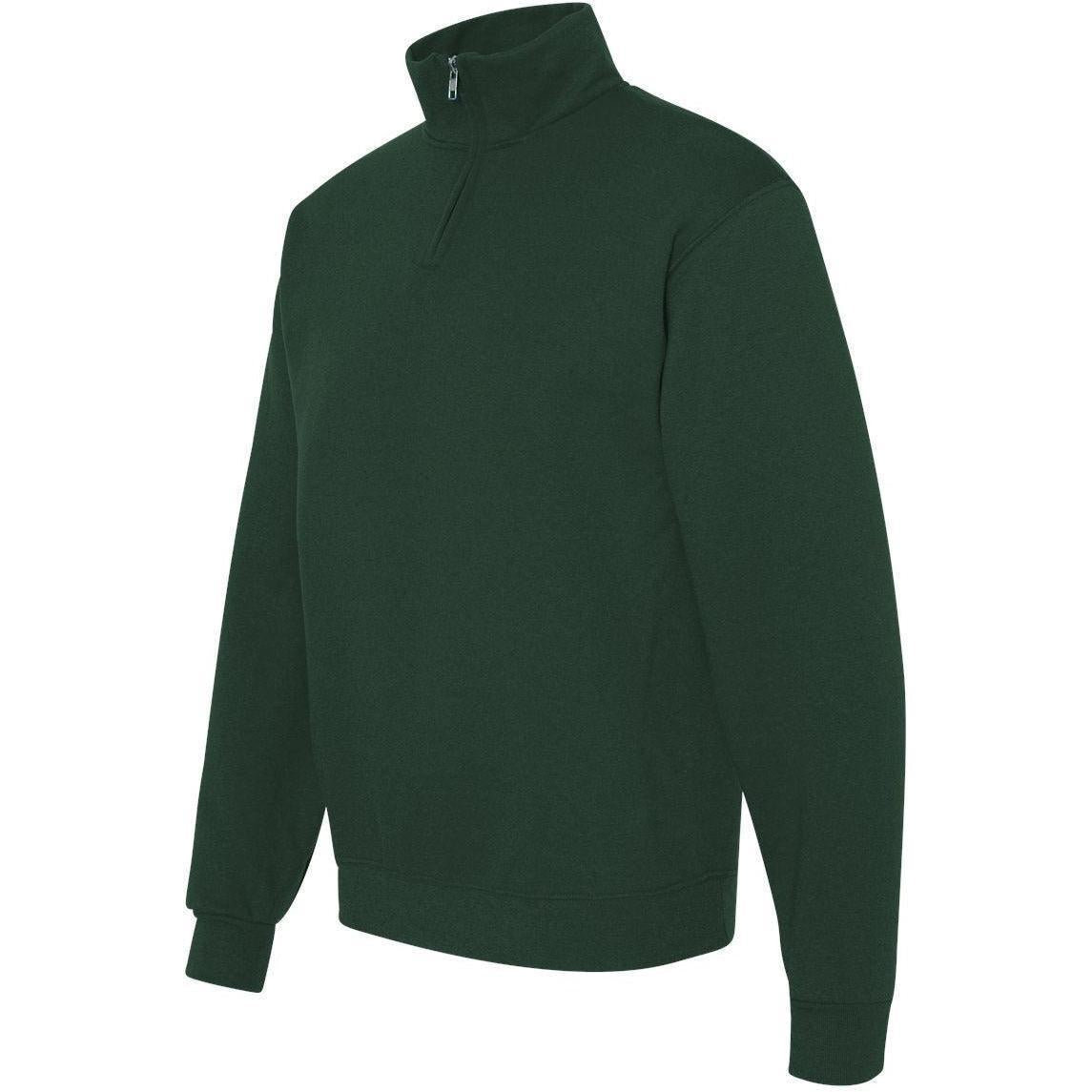 no-logo Jerzees Nublend® Cadet Collar Quarter-Zip Sweatshirt-Fleece-JERZEES-Thread Logic