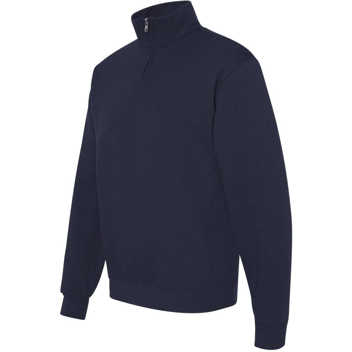 no-logo Jerzees Nublend® Cadet Collar Quarter-Zip Sweatshirt-Fleece-JERZEES-Thread Logic