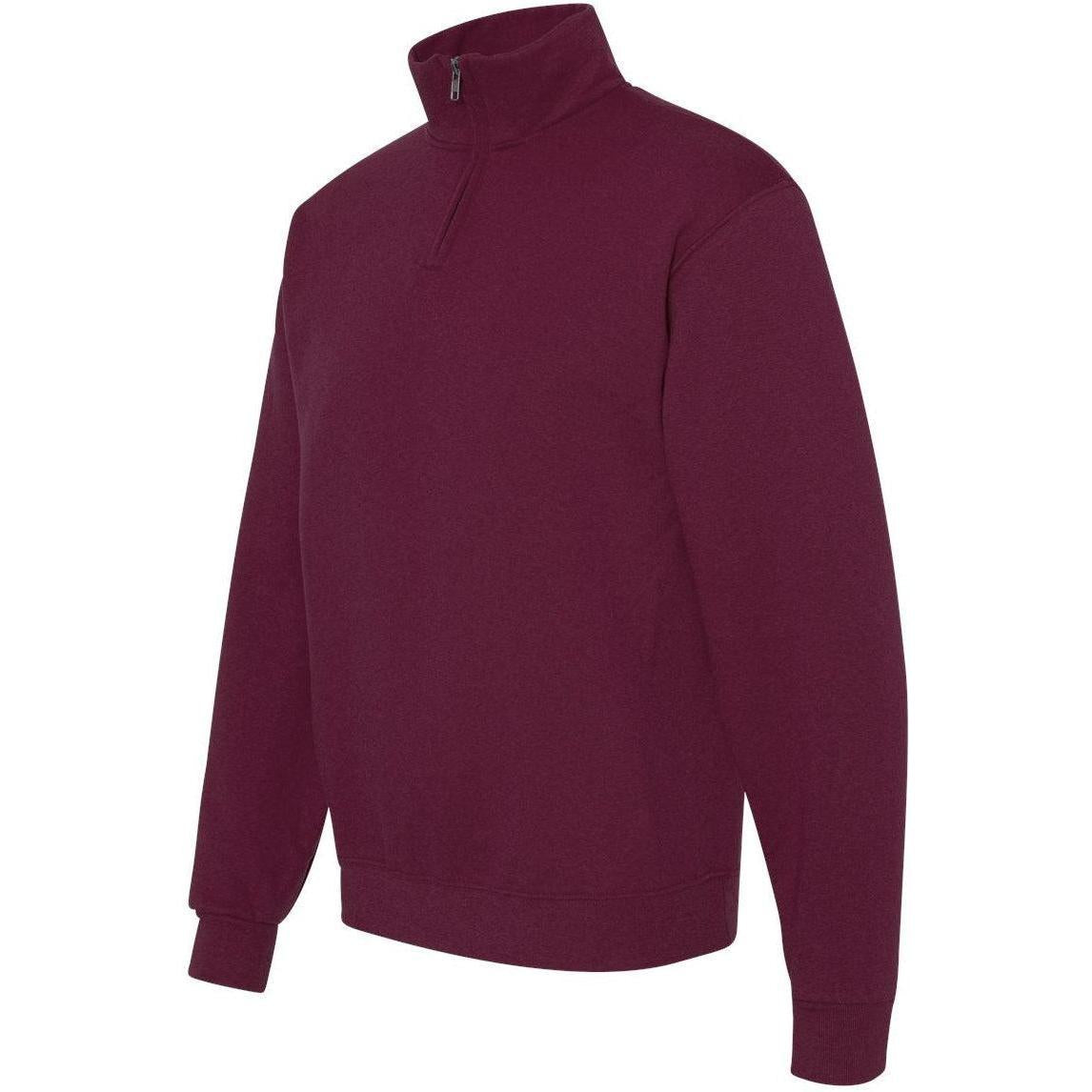 no-logo Jerzees Nublend® Cadet Collar Quarter-Zip Sweatshirt-Fleece-JERZEES-Thread Logic