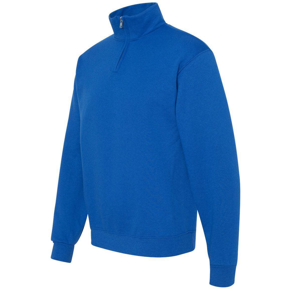 no-logo Jerzees Nublend® Cadet Collar Quarter-Zip Sweatshirt-Fleece-JERZEES-Thread Logic