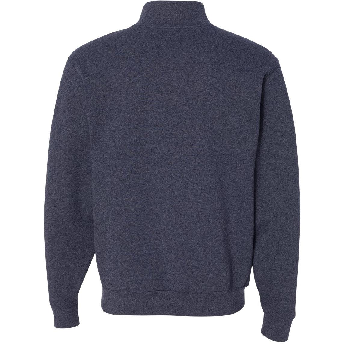 no-logo Jerzees Nublend® Cadet Collar Quarter-Zip Sweatshirt-Fleece-JERZEES-Thread Logic