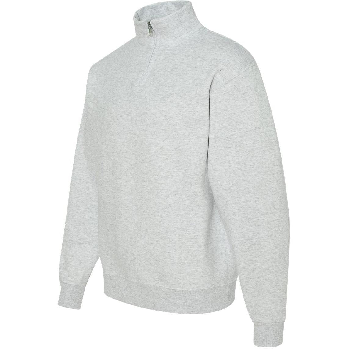 no-logo Jerzees Nublend® Cadet Collar Quarter-Zip Sweatshirt-Fleece-JERZEES-Thread Logic