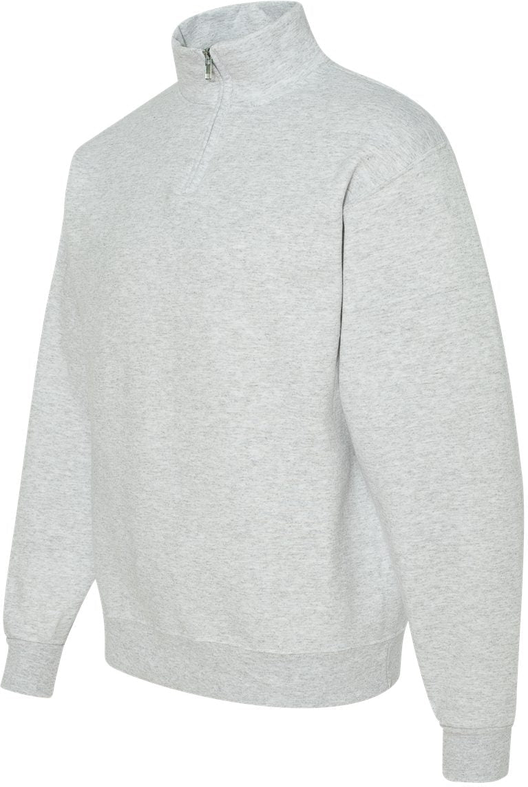 no-logo Jerzees Nublend® Cadet Collar Quarter-Zip Sweatshirt-Fleece-JERZEES-Thread Logic