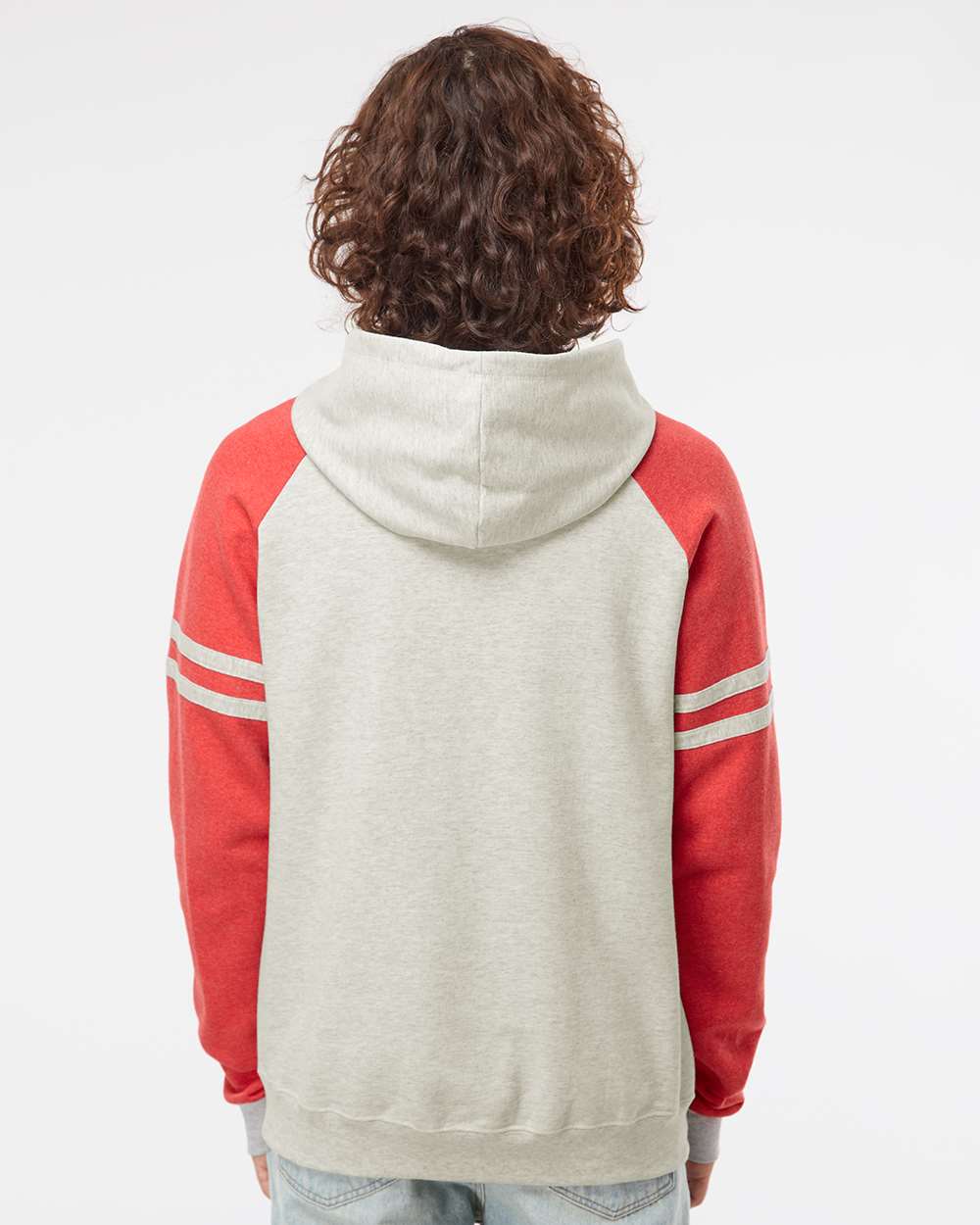 no-logo Jerzees Nublend® Varsity Colorblocked Raglan Hooded Sweatshirt-Fleece-JERZEES-Thread Logic
