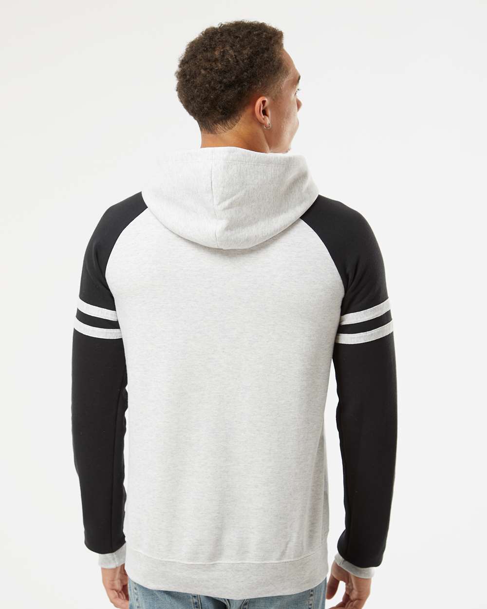 no-logo Jerzees Nublend® Varsity Colorblocked Raglan Hooded Sweatshirt-Fleece-JERZEES-Thread Logic