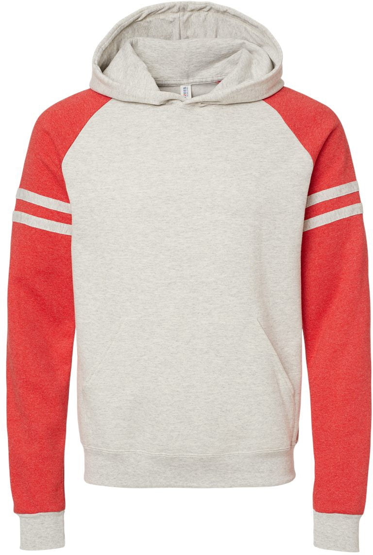 Jerzees Nublend Varsity Colorblocked Raglan Hooded Sweatshirt
