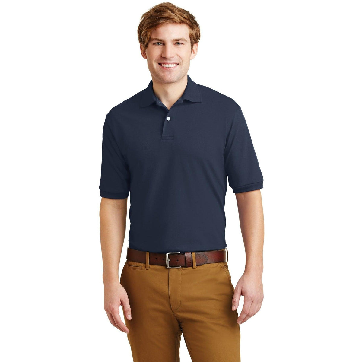 no-logo Jerzees SpotShield Jersey Knit Polo Shirt-Regular-Jerzees-Thread Logic