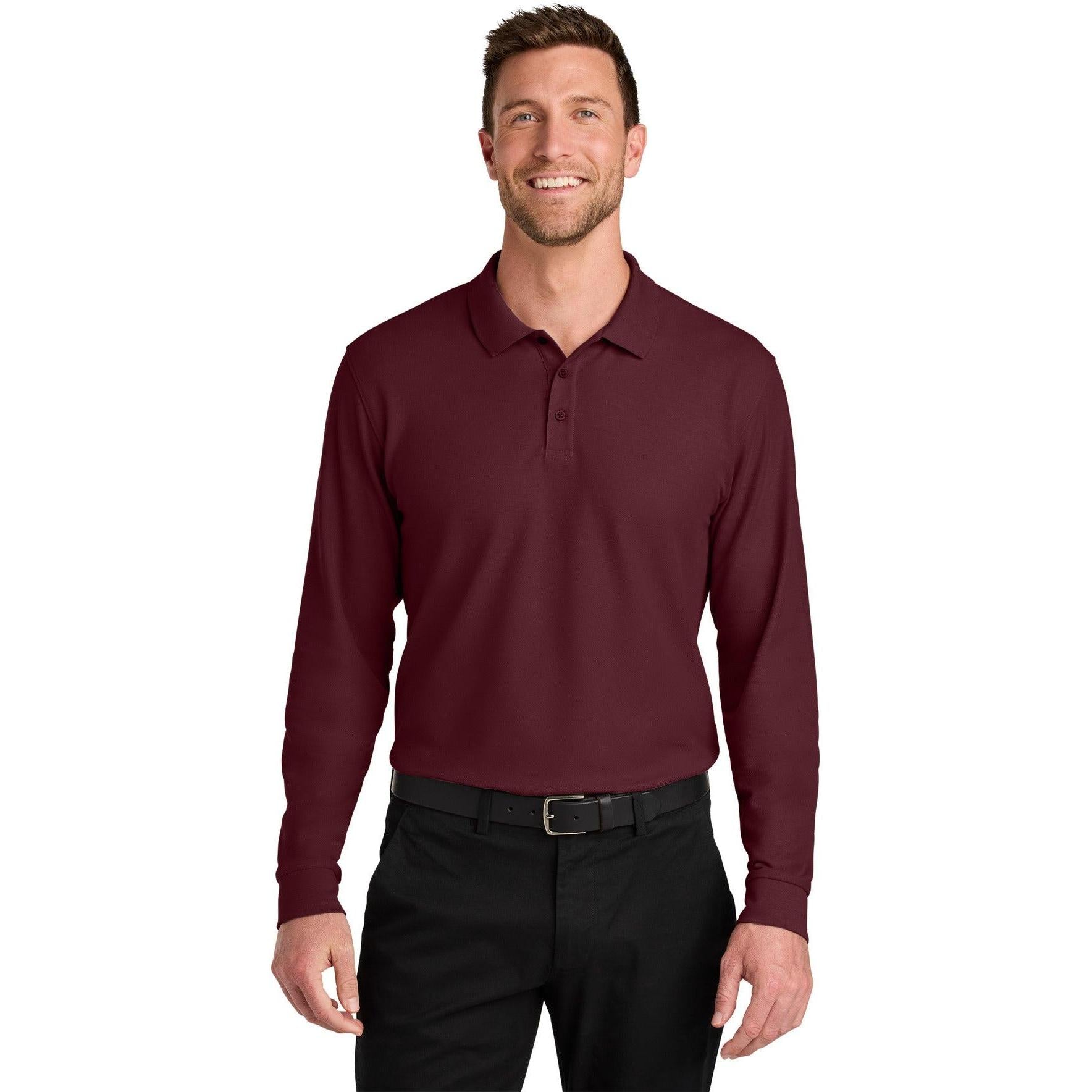 Port Authority Wearever Signature Pique Long Sleeve Polo