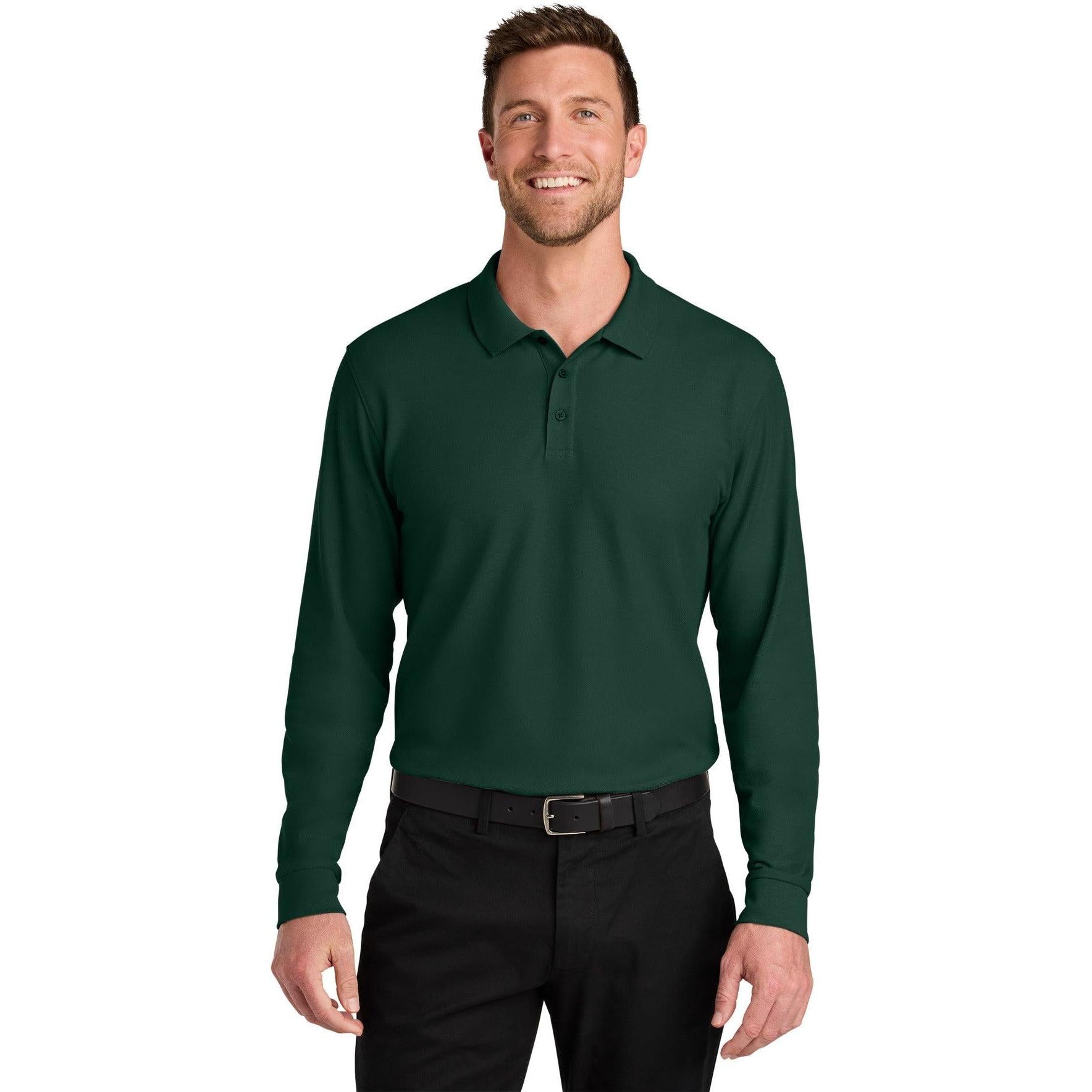 Port Authority Wearever Signature Pique Long Sleeve Polo