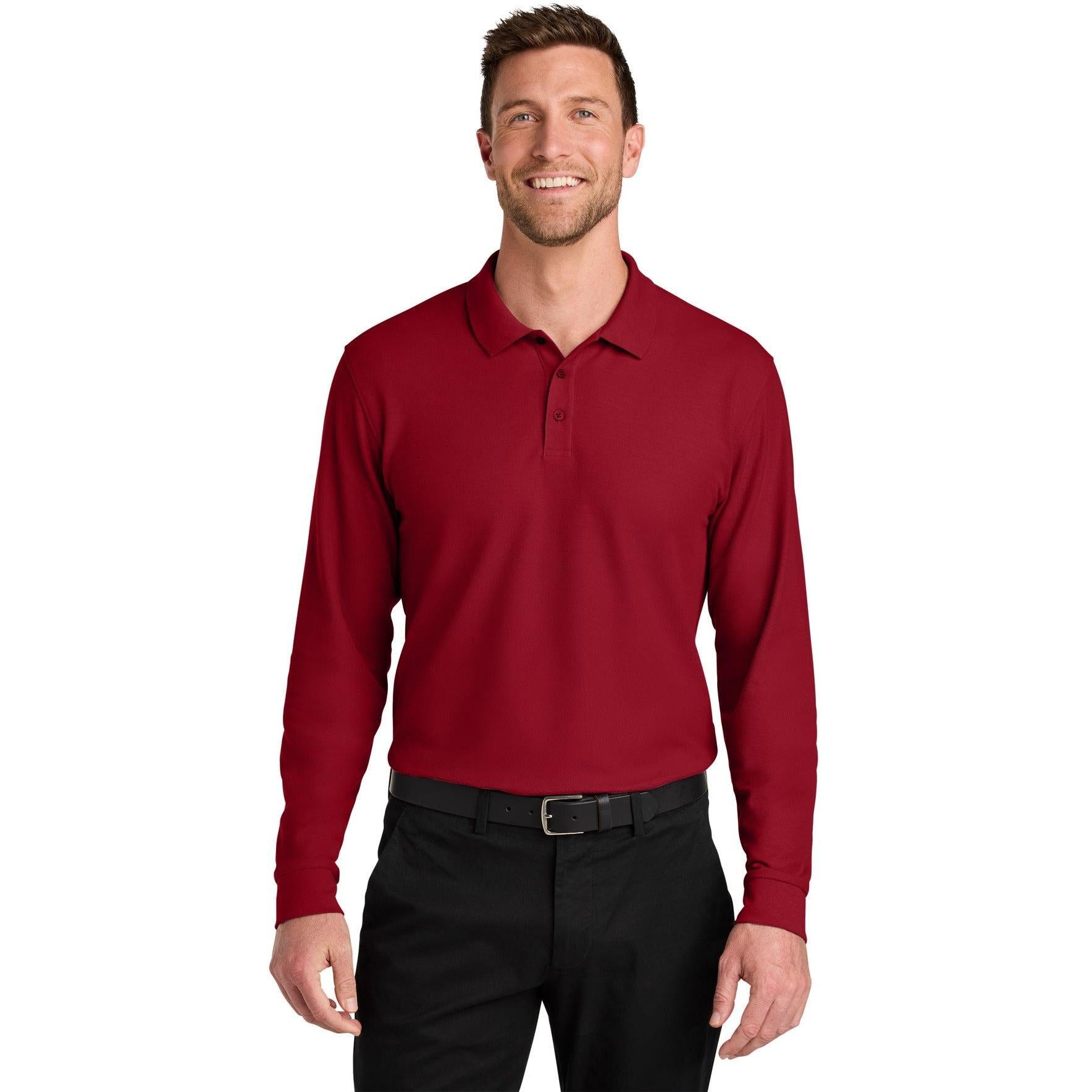 Port Authority Wearever Signature Pique Long Sleeve Polo