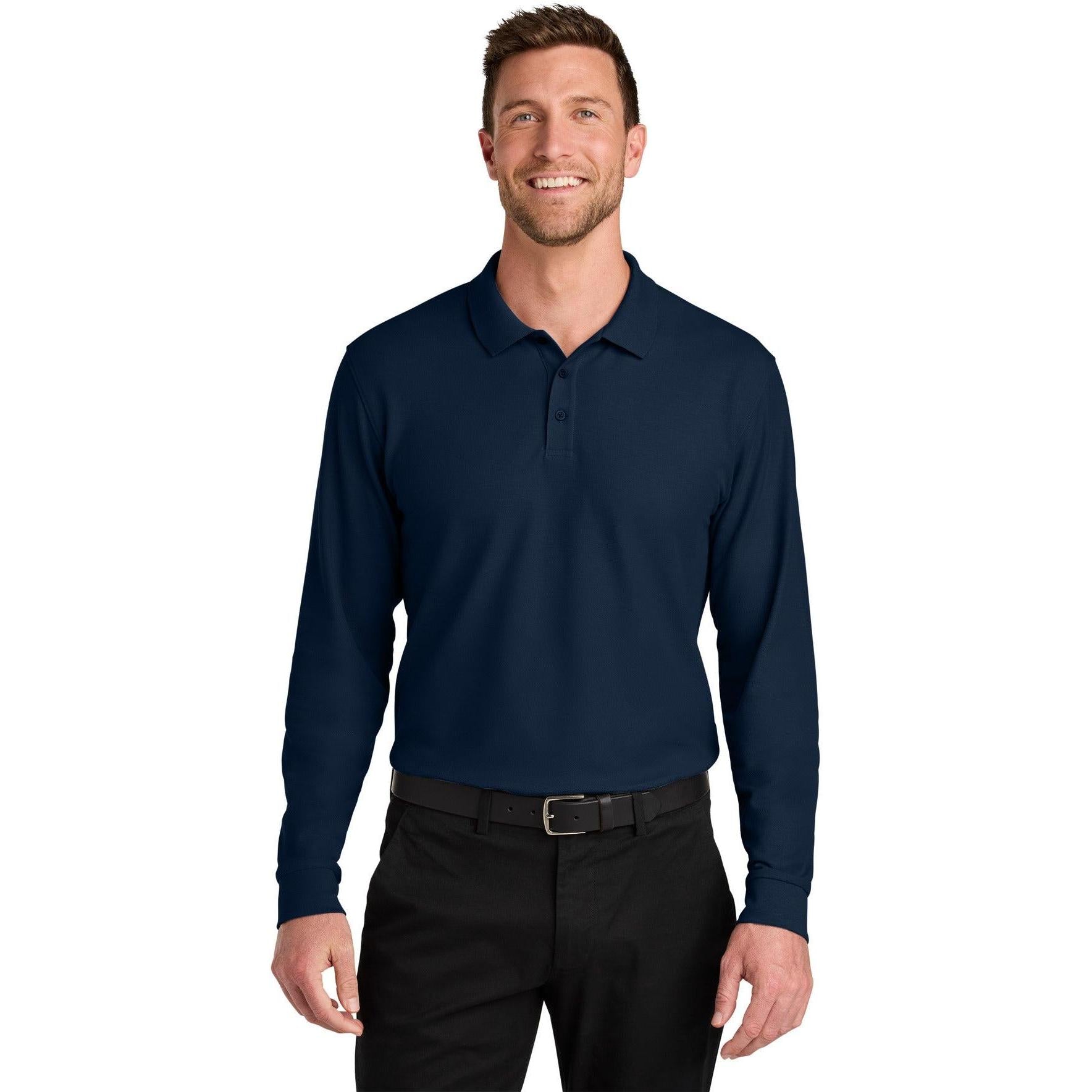 Port Authority Wearever Signature Pique Long Sleeve Polo