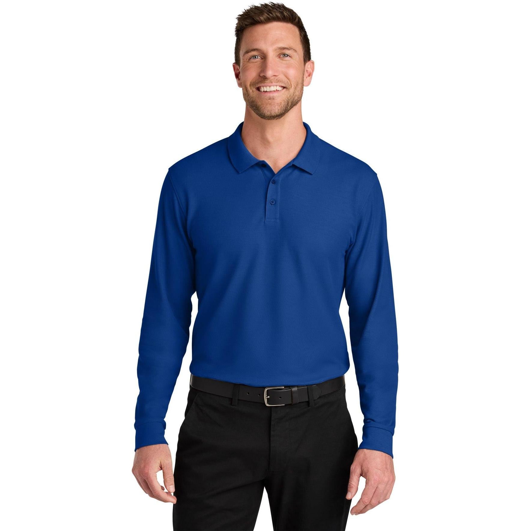 Port Authority Wearever Signature Pique Long Sleeve Polo