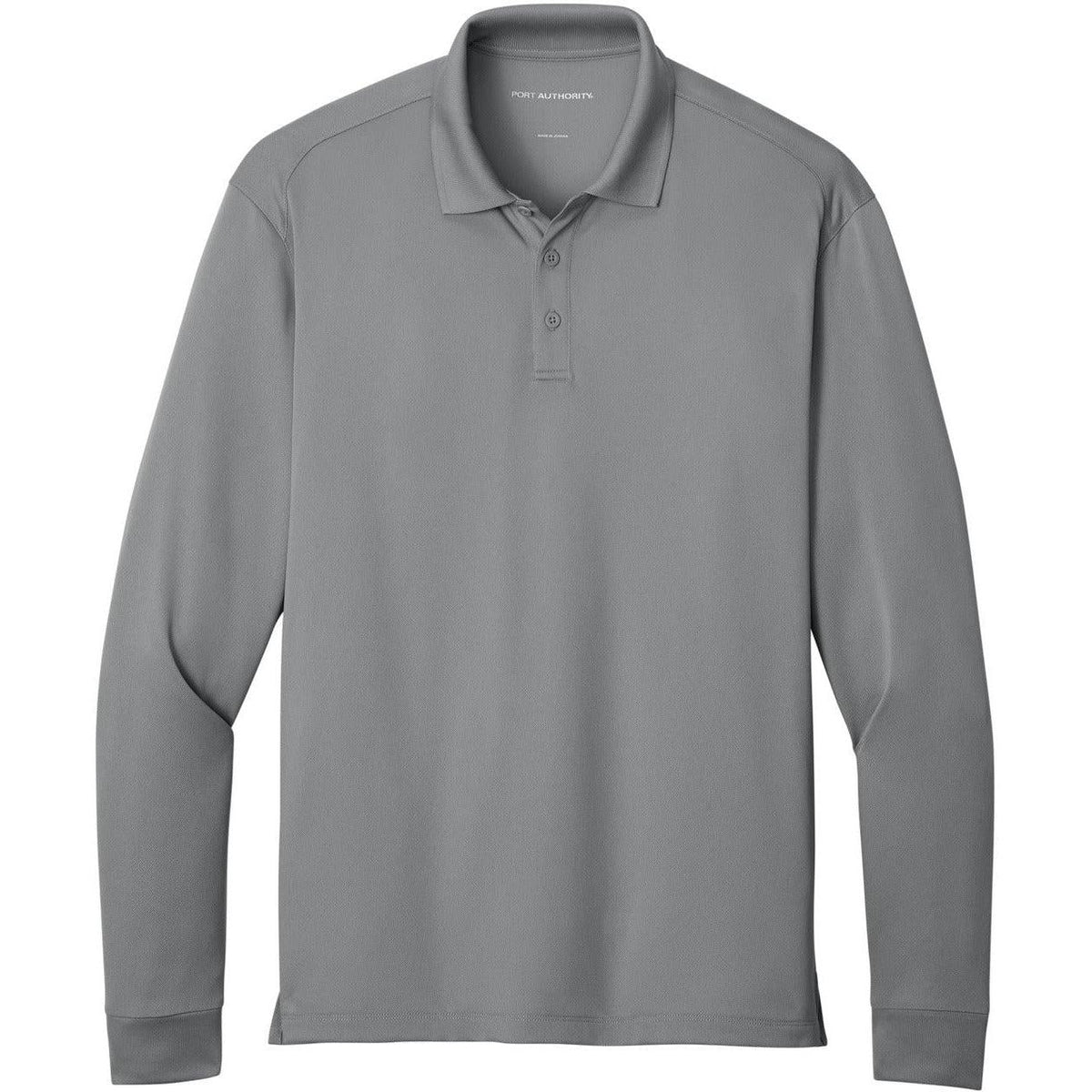 no-logo Port Authority Wearever Performance Pique Long Sleeve Polo
