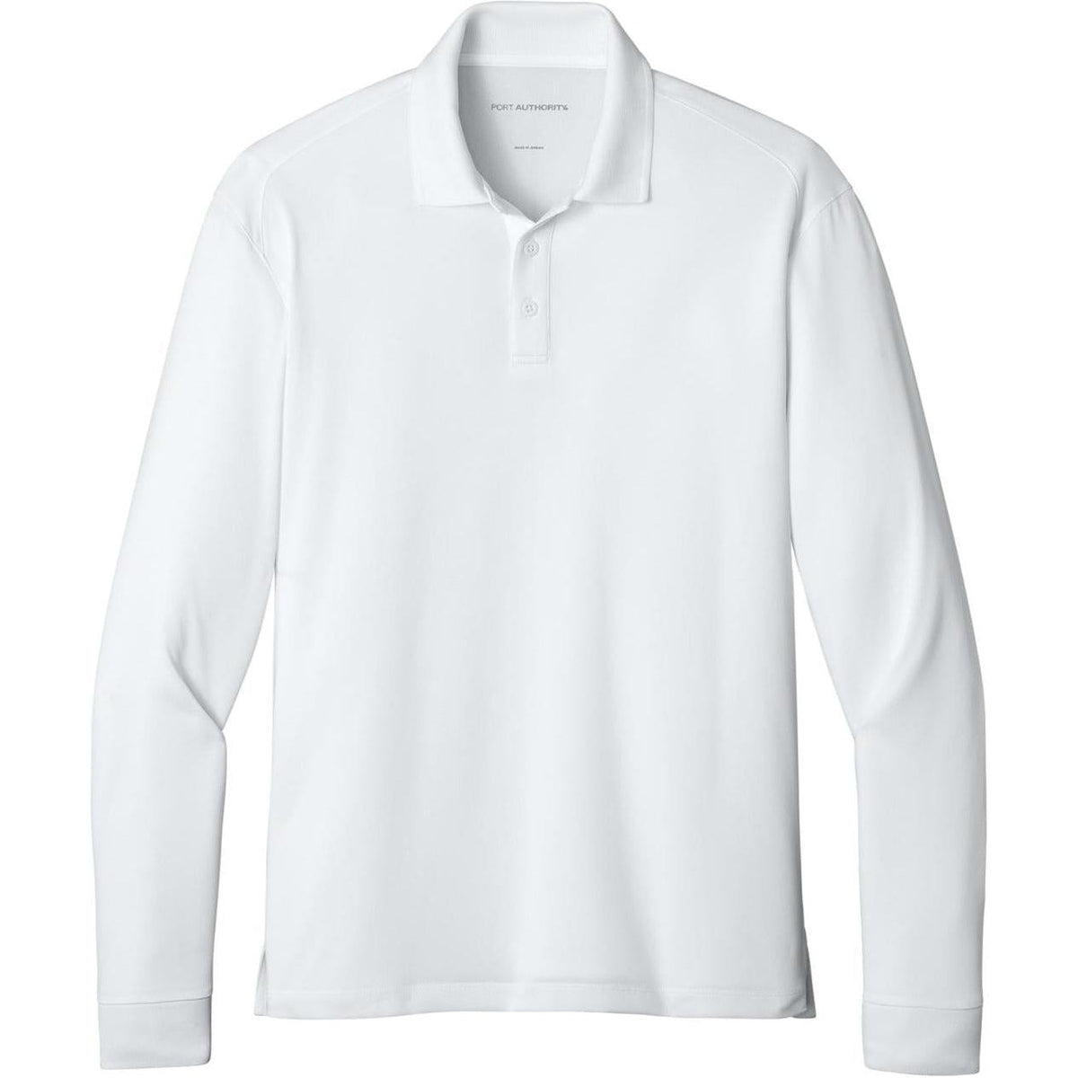 no-logo Port Authority Wearever Performance Pique Long Sleeve Polo