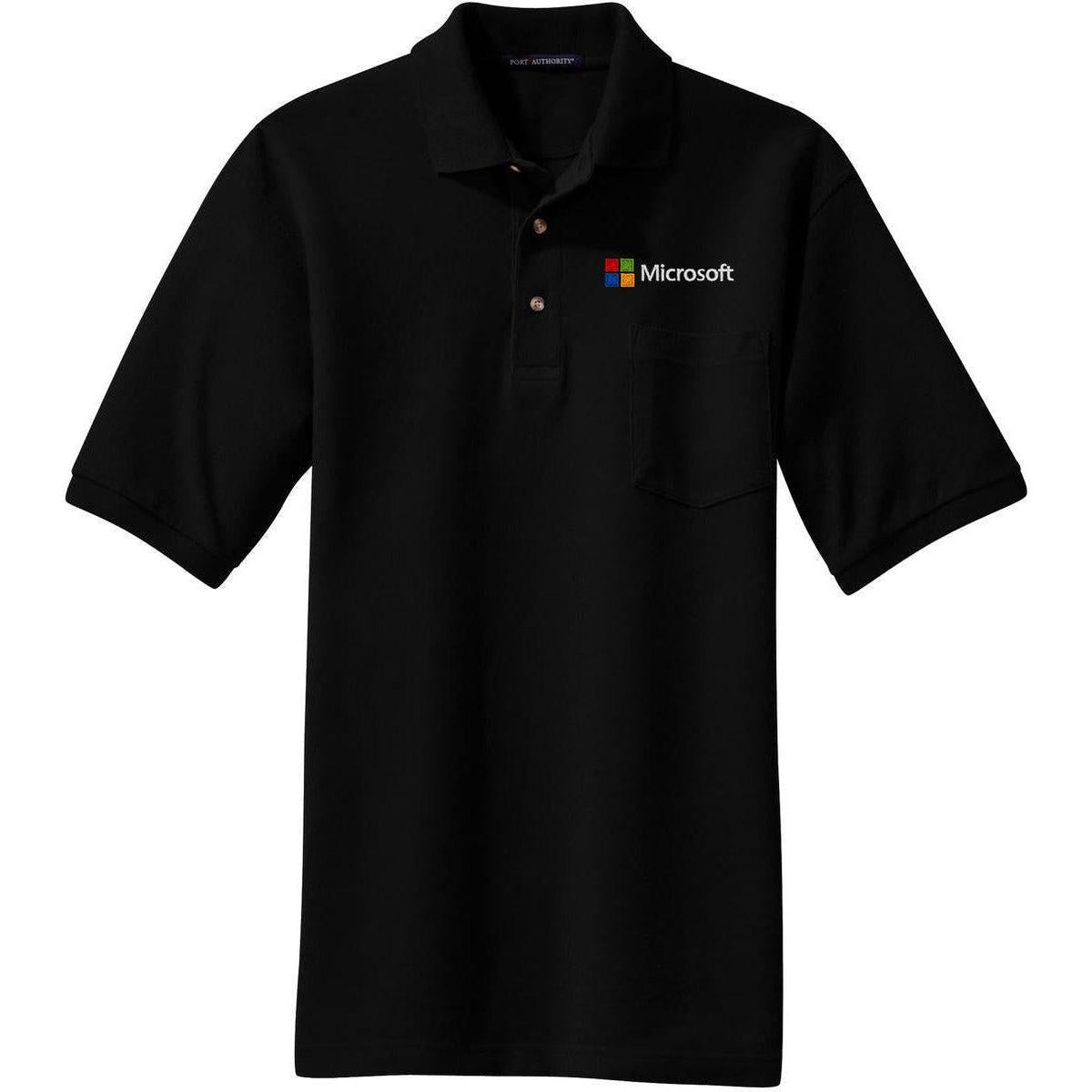 no-logo Port Authority Pique Knit Polo Shirt with Pocket-Regular-Port Authority-Thread Logic