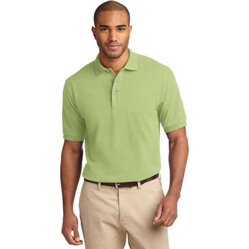 no-logo CLOSEOUT - Port Authority Heavyweight Cotton Pique Polo-Port Authority-Pistachio-XS-Thread Logic