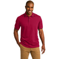 no-logo CLOSEOUT - Port Authority Rapid Dry Tipped Polo-Port Authority-Red/Jet Black-XS-Thread Logic