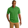 no-logo CLOSEOUT - Port Authority Rapid Dry Tipped Polo-Port Authority-Vine Green/White-L-Thread Logic