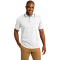 no-logo CLOSEOUT - Port Authority Rapid Dry Tipped Polo-Port Authority-White/Jet Black-3XL-Thread Logic