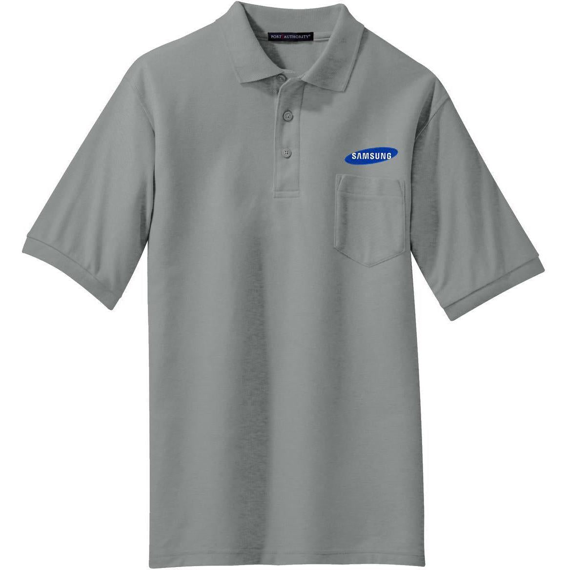 no-logo Port Authority Silk Touch Polo Shirt with Pocket-Regular-Port Authority-Thread Logic