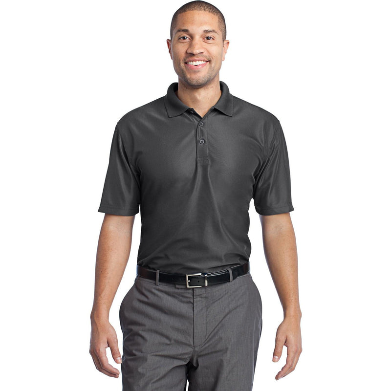 no-logo CLOSEOUT - Port Authority Performance Vertical Pique Polo-Port Authority-Shadow Grey-S-Thread Logic