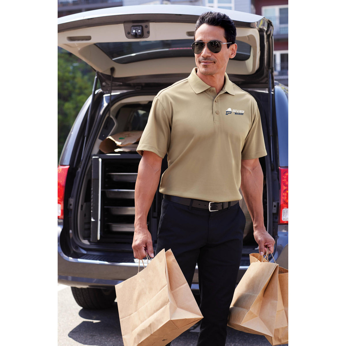 no-logo Port Authority Dry Zone Grid Polo-Regular-Port Authority-Thread Logic