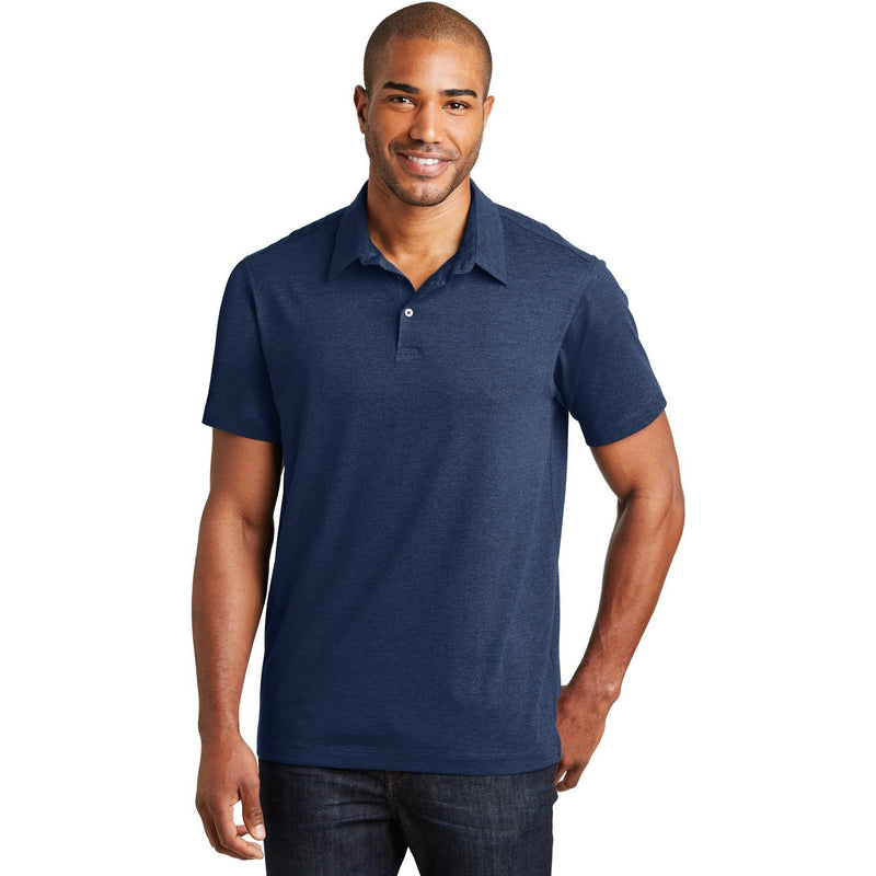 no-logo CLOSEOUT - Port Authority Meridian Cotton Blend Polo-Port Authority-Estate Blue-XS-Thread Logic