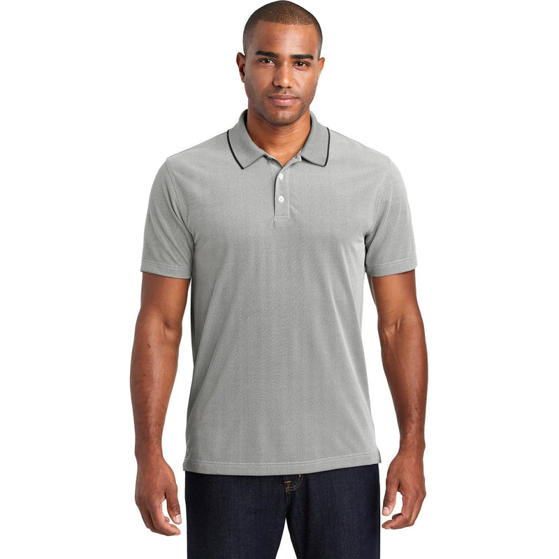 no-logo CLOSEOUT - Port Authority Poly Oxford Pique Polo-Port Authority-Black-M-Thread Logic